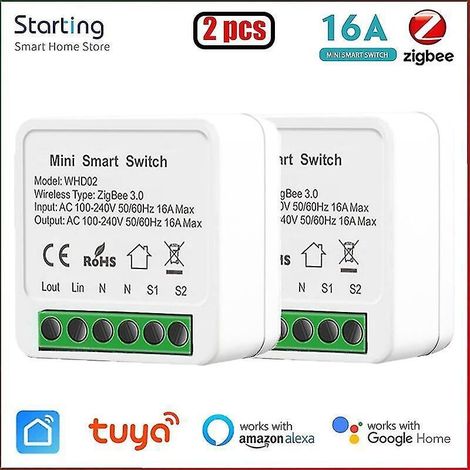10 Yandex Alice Tuya Mini Zigbee 3.0 Smart-Schalter für Smart Home (2 Stück) (1/5)