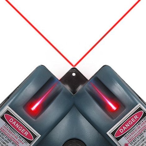 rechtwinkliges Laser-Nivelliergerät, horizontale und vertikale Infrarotprojektion, integriertes Kunststoffgehäuse, blaue Laserlinie für Fliesen (1/5)