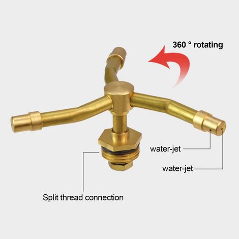 Arroseur rotatif à 360 degrés avec buse de refroidissement pour pelouse et jardin, entièrement en cuivre, micro-arroseur à pulvérisation atomisante (1/5)