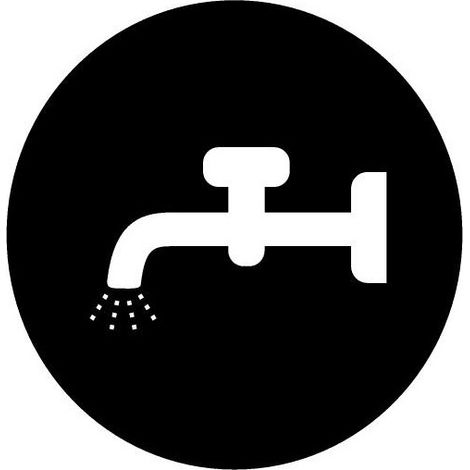 Étiquette bouton ' coup de poing ' noir symbole d'ecoulement liquide EATON M22-XDP-S-X16