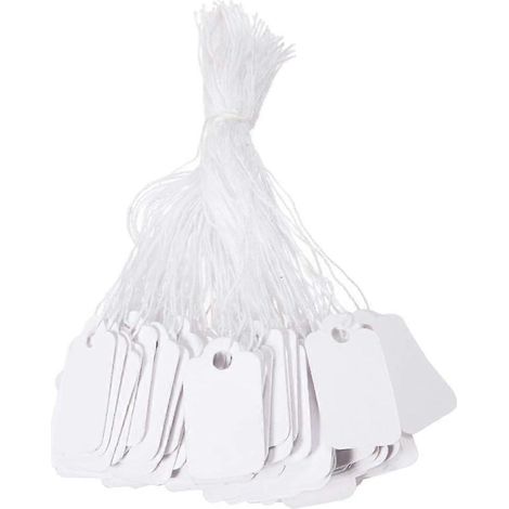 Étiquettes d'affichage pour vêtements, en papier kraft avec ficelle de suspension, faciles à ajouter et à retirer, pour bijouterie, étiquettes vierges pour magasins d'antiquités, étiquettes de prix po (1/4)