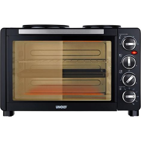 Unold 68885 Cucina Elettrica con Forno 30 L 2 Piastre Ceramica 1500 W colore Nero (1/4)