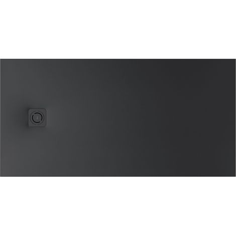Receveur de douche extra plat en Stonex® Terran-N + Grille Twist - 1200x800mm - Noir (1/2)
