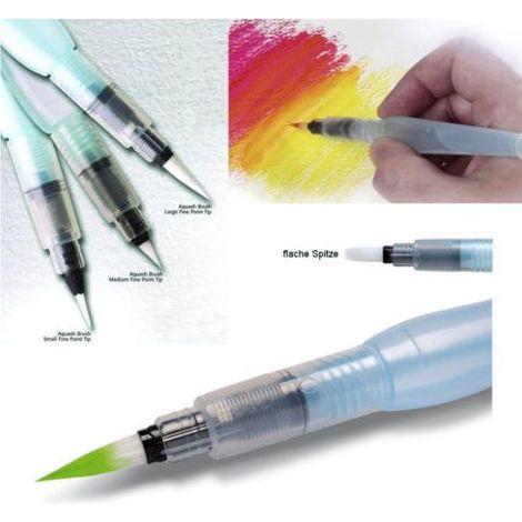 PENTEL pinceau Aquash a reserve d'eau contenance 10 ml poils synthetiques pointe fine