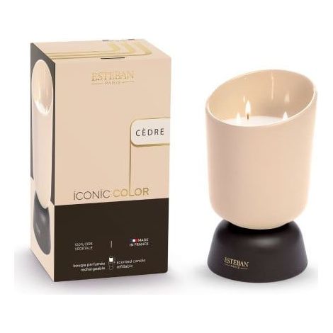 Esteban-Paris Candela Profumata Ricaricabile Iconic Color 700 g - Cedro