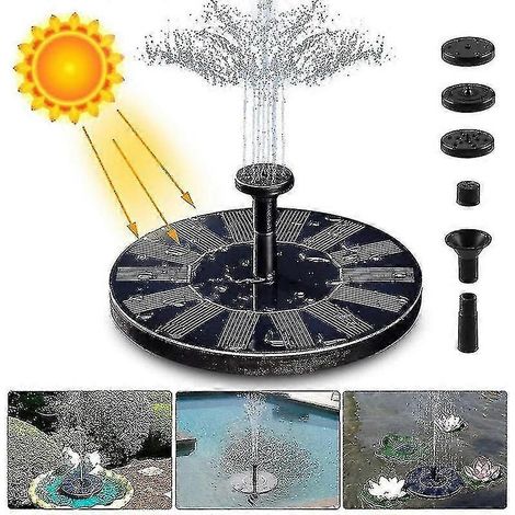 Fontaine solaire, piscine extérieure, fontaine flottante, abreuvoir à oiseaux, fontaine de jardin (1/5)