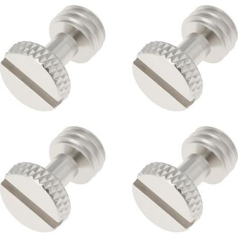 Set of 4 3/8-16.2 Slotted Screws for Stainless Steel Camera Tripod Plate for Quick Release Plate (1/5)