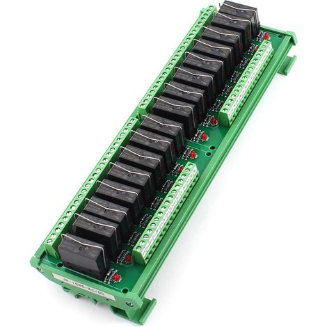 DC24V 16CH 16Channel 35mm DIN-Schienenmontage SPS-Relaisverstärker-Ausgang PCB-Leiterplattenmodul (1/3)