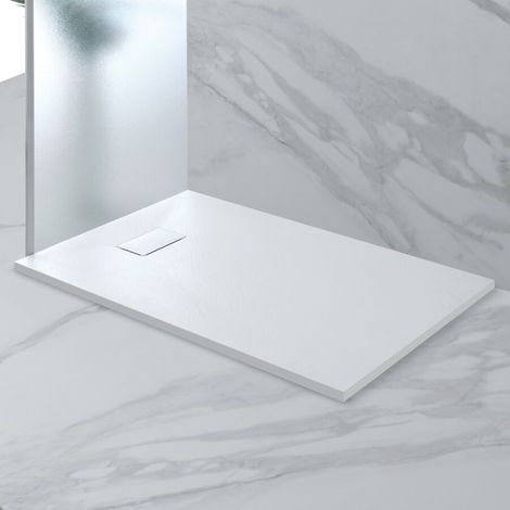 Receveur de douche blanc effet pierre 80x120x h2.8 cm (1/2)