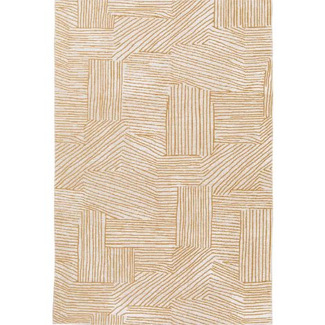 AXEL TISSAGE - Tapis moderne tissé plat gobelin intérieur extérieur beige 120x170