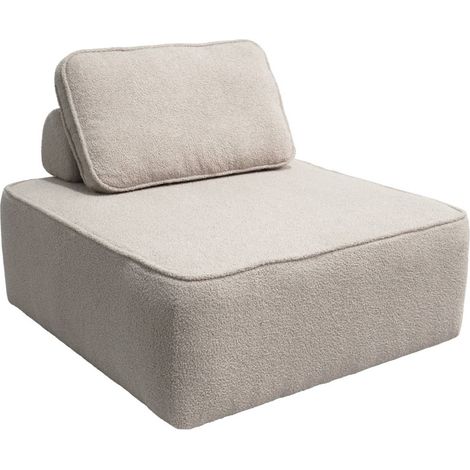 sweeek - Sessel Einsitzer für modulares Bouclé-Sofa, Bouclé, Beige (1/5)