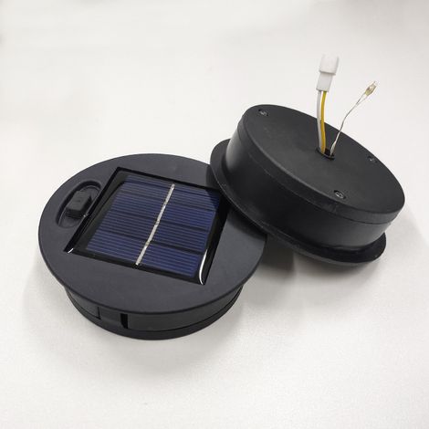 Lot de 4 pièces de rechange pour lampe solaire (partie supérieure : 8 cm, partie inférieure : 7 cm), embout supérieur étanche à LED blanc chaud 10 lumens-AquaForge (1/2)