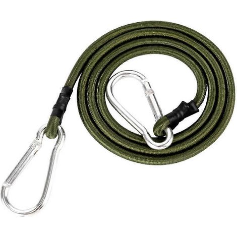 Corde élastique 30/60/90 cm avec mousqueton, robuste, pour camping, camping-car, tente, vélo, kayak, bagages. (1/5)