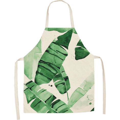 Tablier De Cuisine - Coton Et Lin Imperméable Résistant À L'Huile - Pour Chef Et Pâtissier - 1 Pièce (1/2)