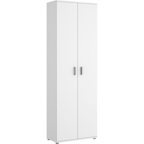 Armadio multiuso 61x190h cm con due ante bianco opaco - Marte (1/5)