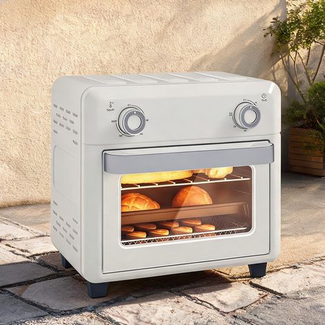 Mini four à air chaud 10 L 1000 W avec minuterie 80-230 °C crème (1/5)