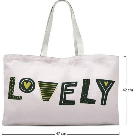 Tote bag shopping coton Bonamaison 47 x 42 cm – sac réutilisable épaule, durable et lavable (1/4)