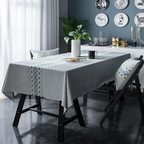 Nappe lavable 135x135 cm, hydrofuge, effet lotus, pour jardin & salon