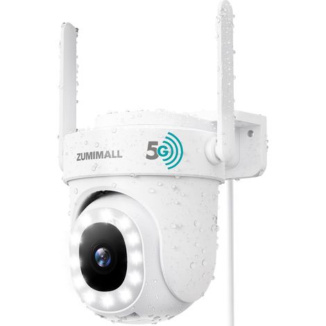 4MP Camera Surveillance WiFi Exterieure, Caméra de Surveillance 24/7 avec 360°PTZ, Vision Nocturne Couleur, AI/PIR Détection Humaine, Sirène d'alarme,2.4/5Ghz(4MP) (1/5)