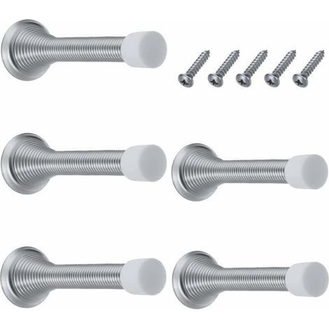 Lot de 6 ressorts bloc porte, butée de porte, arret de porte, butée de porte, butée de porte murale pour la protection des murs et des portes pour la maison, l'école (1/5)
