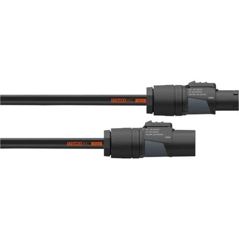 Cordial 14963 Strom Verlängerungskabel 16 A Schwarz 3 m H07RN-F 3G 2,5 mm²