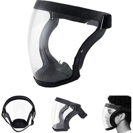 LYERCW - Masque super protecteur - Masque intégral, masque transparent durable, masque transparent, masque réutilisable anti-buée HD - Lunettes Tech anti-buée et coupe-vent pour adultes pour hommes et (1/5)