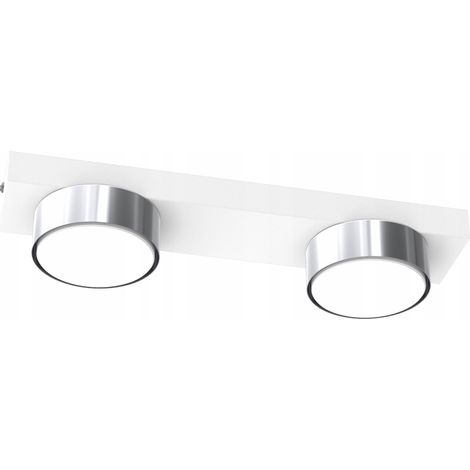DECKENLEUCHTE LED LOFT GX53 WEISS CHROM POLNISCH MODERNE LAMPE (1/2)