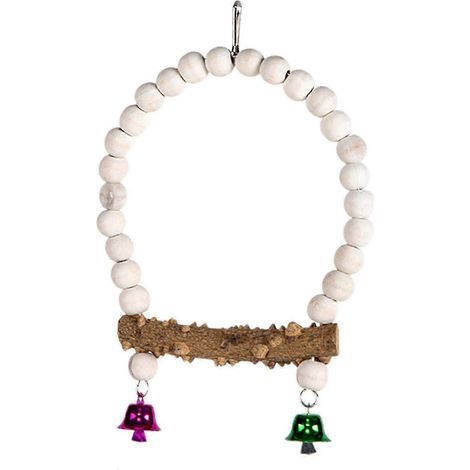 Perchoir pour cage à perroquet, perchoir pour cage à oiseaux, jouet d'activité et à mâcher, support d'exercice pour perruches calopsittes et petits oiseaux-Brown