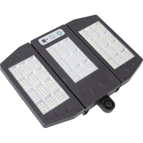 Lampadaire solaire étanche IP65, 264 LED, à détection de présence, pour jardin, cour ou route. (1/5)
