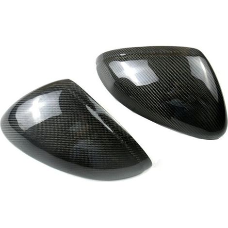 Coques de Rétroviseurs en Fibre de Carbone Véritable pour Macan 2014-2022 Capuchon de Rétroviseur Latéral de Porte