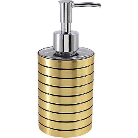 Dispenser per sapone liquido accessori bagni oro a righe stile moderno portasapone arredo bagno (1/2)