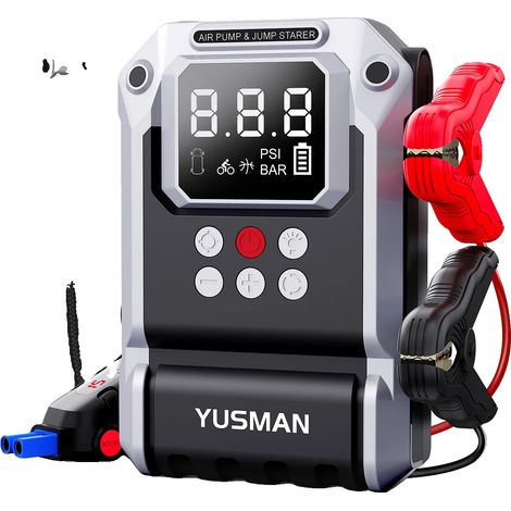 Démarreur de voiture, compresseur d'air portable, batterie externe 12V, 99.16wh AUCUN sac (1/2)