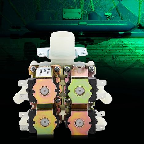 12 V DC DN20 G3/4" 1 Einlass 4 Ausgänge Elektromagnetisches Kunststoffventil, normalerweise geschlossen, Wasserablassventil (1/5)