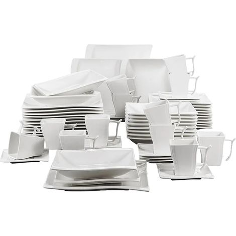 Service de vaisselle, Design élégant, Matériau écologique, 60-Pièce (1/2)