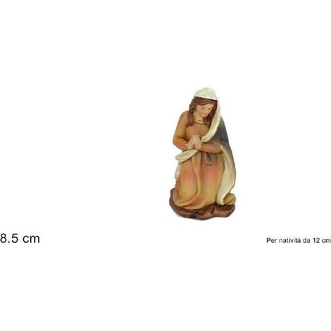 TrAdE Shop Traesio - Statuina Madonna 8.5cm Per Presepe In Resina Decoro Natale Natalizio Nativita' - (1/2)