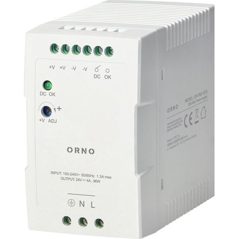 Alimentatore Industriale Orno Modello DIN 24V Plastica