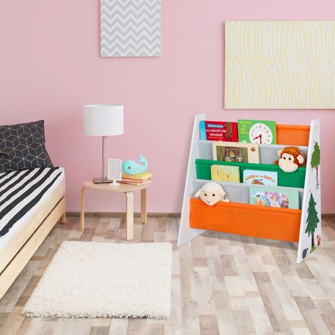 Bibliotheque pour enfants avec motif danimaux de la foret