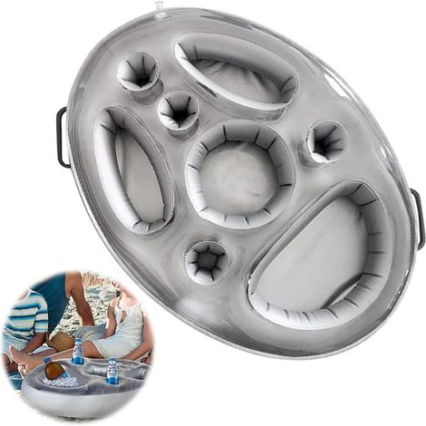 Bar flottant pour piscine, porte-gobelets gonflables, plateau de bar flottant gonflable, bar flottant pour spa, portable (1/5)