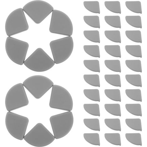 50 protège-coins pour meubles - gris - silicone - antichoc (1/5)