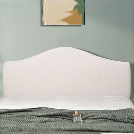 (White,180cm) Housse de tête de lit en Jacquard Extensible et Soyeux, Respirante, Lavable et Antipoussière, idéale for Une décoration de Chambre Moderne (1/5)