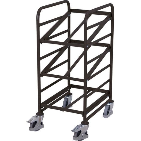 VARIOfit Eurokastenwagen mit 2 neigbaren Etagen 410x610mm RAL 7016 Anthrazitgrau