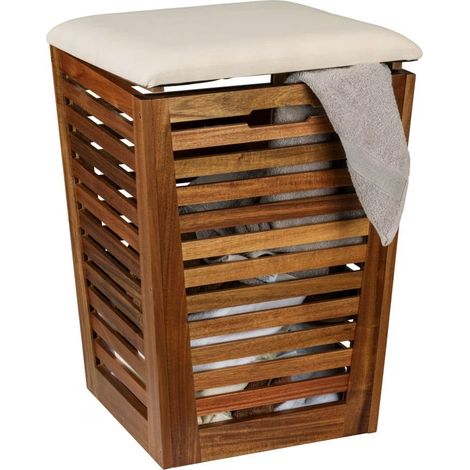 Wäschekorb mit Sitz FONDI, H. 56 cm