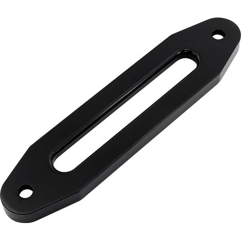 10-Zoll-Billet-Winde aus poliertem, glänzendem Aluminium mit Bolzenmuster, Hawse-Fairlead-Montage, synthetische Winde 8000–15000 LBs für ATV/UTV-Seilkabel (schwarz eloxiert, 10 Zoll)