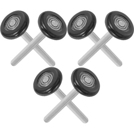 6pcs Roulettes de Porte de Garage en Nylon Noir avec Roulements de Précision Fonctionnement Stable et Installation Facile pour Portes de Garage et Coulissantes (1/5)