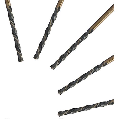 8,5 mm Spiralbohrer aus Schnellarbeitsstahl mit Kobalt-Titan-Gold-Beschichtung, geeignet zum Bohren von Schnellarbeitsstahl in Materialien wie Gusseisen, Edelstahl und Holz.
