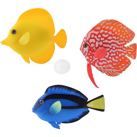 Set mit 3 leuchtenden künstlichen Fischen, simulierten Nachbildungen von Fischen zur Aquariendekoration, LED-Aquarienornament. (1/3)