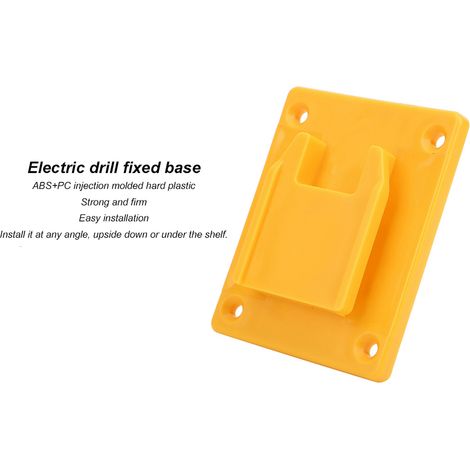 Vendus par lot de 2. Conviennent aux outils électriques Miwochi M18 18V/Dewei 20V, pour montage mural, sur étagère ou autres installations fixes. Jaune. (1/5)