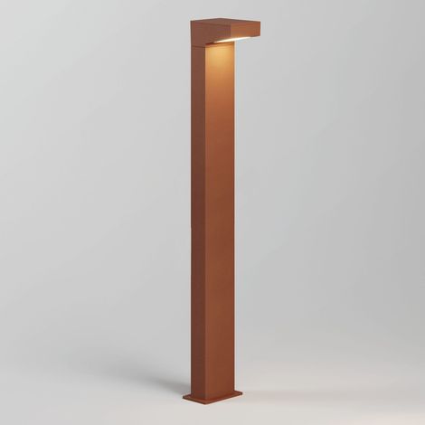 Forward Borne Lumineuse Asymétrique 90 cm Aluminium Peint Couleur Corten 13W LED 3000K IP65 Idéal pour Allées Extérieures et Jardins Privés
