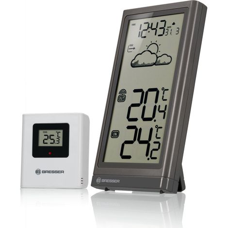 Station météo - Meteo Temp - Grise - Sans fil - Pour une utilisation intérieure et extérieure (1/5)