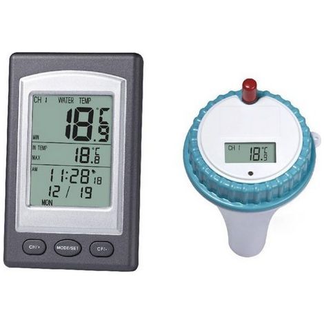 Thermomètre sans Fil, température sans Fil Piscine numérique Flottant Thermomètre Eau Gauge Piscine Spa Baignoire (1/5)